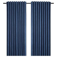 Комплект штор IKEA LAGEROLVON (ЛАГЕРОЛЬВОН), Синий, 145х250 см, 2 шт