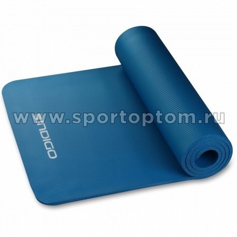 Коврик для йоги и фитнеса INDIGO NBR 173*61*1,5 см Синий