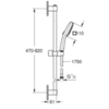 GROHE Tempesta Cube 27786003 Душевой гарнитур, лейка 3 режима, штанга 600 мм, 13,5 л/мин