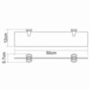 WasserKRAFT Oder K-3024 Полка косметическая, цвет: хром