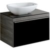 Geberit Citterio 500.558.JJ.1 Тумба для раковины 73.4x54.3x50.4см, черный / глянцевое стекло, темный дуб / меламин, структура дерева