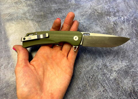 Складной нож Нус Green, сталь D2, G-10, ТДК Кизляр