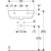Geberit Renova 500.369.01.1 Раковина 55x45см, белый