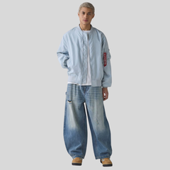 Бомбер Alpha Industries Logo L-2B Hunter Relaxed Mist (Серо-Голубой)