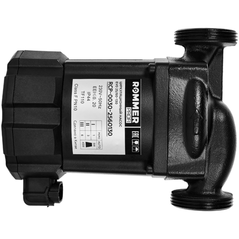 Частотный циркуляционный насос ROMMER PROFI EVO 25/60-130 с гайками и теплоизоляцией RCP-0030-2560130