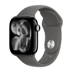 Умные часы Apple Watch Series 11 GPS, 42mm, Jet Black Aluminium Case with Stone Gray Sport Band, M/L