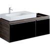 Geberit Citterio 500.562.JJ.1 Тумба для раковины 118.4x55.4x50.4см, черный / глянцевое стекло, темный дуб / меламин, структура дерева
