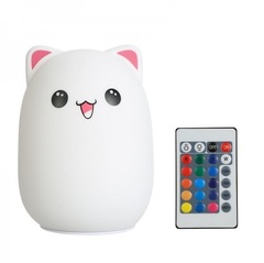 Мягкий силиконовый ночник Котик Cute Cat led лампа