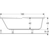 Geberit Renova 657260000 Ванна пятиугольная, 160x75