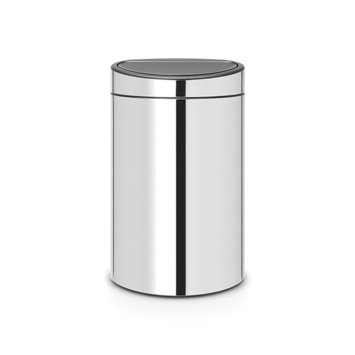 Двухсекционный мусорный бак Touch Bin (10/23л), Стальной полированный, арт. 115004 - фото 1