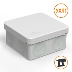 Коробка распределительная 60-0210 для прямого монтажа двухкомпонентная без содержания галогена (HF) 80х80х40 (1 шт/уп) Промрукав