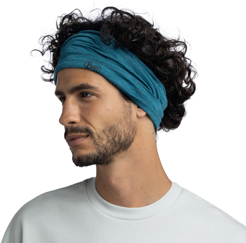 Картинка шарф-труба Buff Wool lightweight Solid Teal - 4