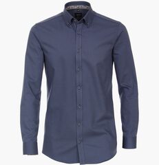 Рубашка Venti Body Fit 123932800-103 темно-синяя с растительной отделкой