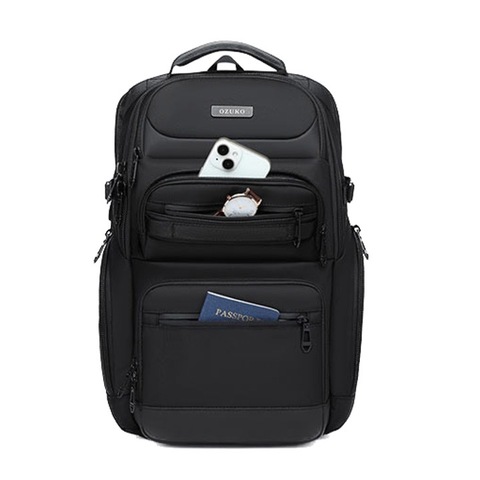 Картинка рюкзак городской Ozuko 9772L Black - 25