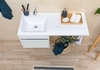 Aquanet Токио 239217 Тумба с раковиной, цвет: белый