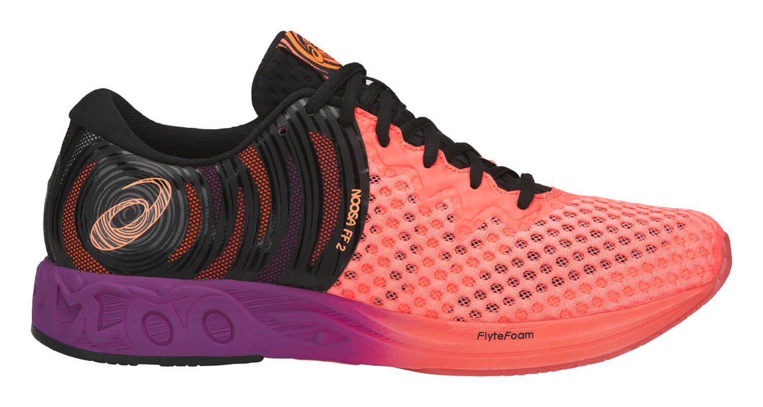 Asics Noosa Ff 2 мужские беговые кроссовки черные-коралловые