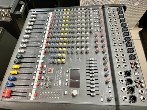 Dynacord POWERMATE 1000-3 микшерный пульт со встроенным усилителем, 6 Mic/LIne + 4 Stereo, FX-процессор, 2 x 1000 Вт @ 4 Ом
