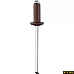STAYER Color-FIX, 4.0 х 10 мм, шоколадно-коричневый, 50 шт, алюминиевые заклепки, Professional (3125-40-8017)