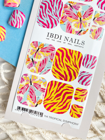 Пленки для педикюра IBDI NAILS 114 TROPICAL SYMPHONY