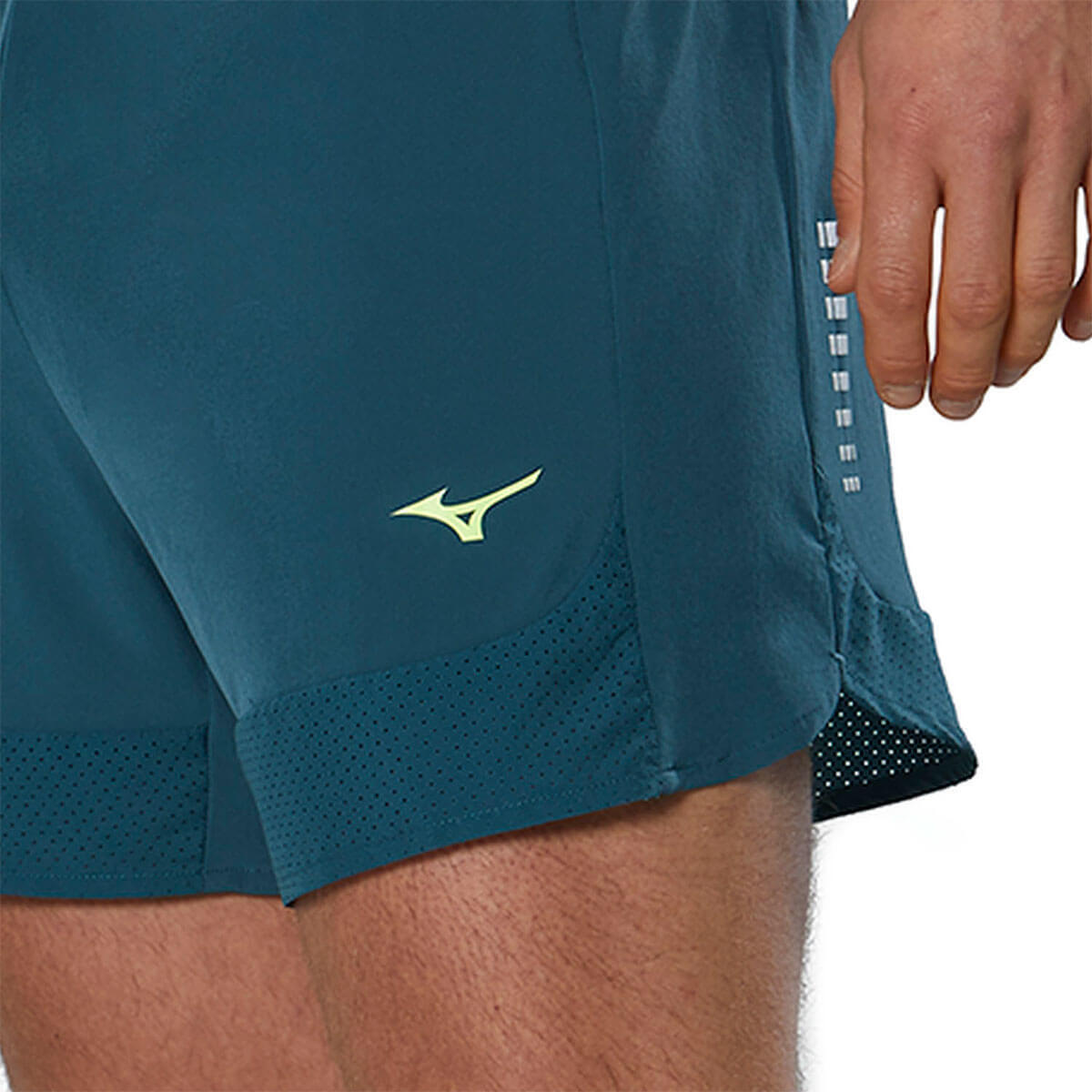 Mizuno Aero 4.5 Short беговые шорты мужские синие (Распродажа) - 5