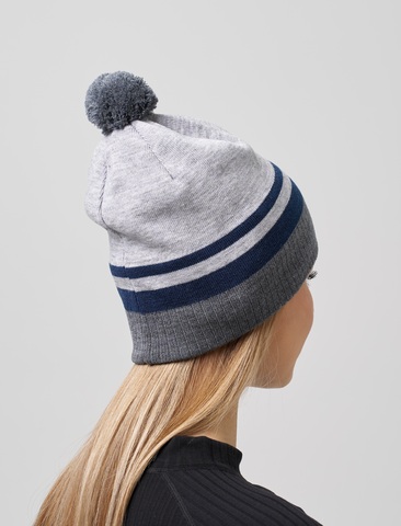 Лыжная шапка c шерстью Nordski Move grey-black