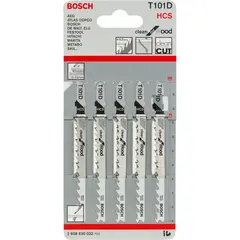 Пилки по дереву для лобзика T 101 D BOSCH 2608630032