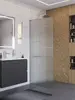 BelBagno UNO-L-1-TB-90-FL-Cr Душевая перегородка универсальная с односторонним входом, стекло рифлёное, профиль хром, 900x2000 мм