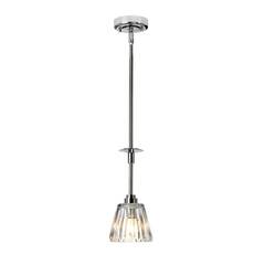 Хромированная современная люстра со стеклянным плафоном Elstead Agatha BATH-AGATHA1P-PC, G9, IP44, для ванной