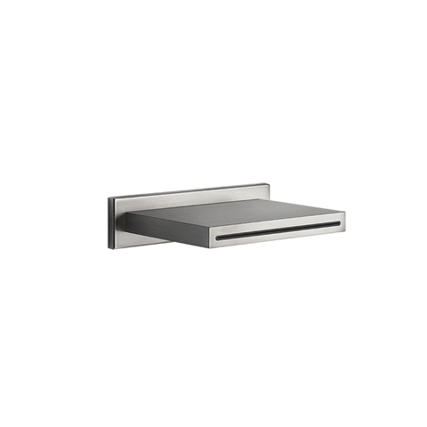 Gessi Rettangolo 20293#239 Каскадный излив для душа настенный, для монтажа с удаленным управлением (не входит в комплект), цвет: шлифованная сталь