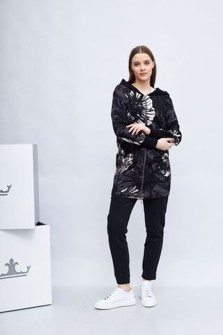 Monari Кардиган скапюшоном на замке с цветами