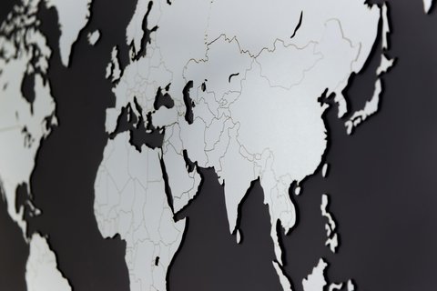 Карта мира World Map Wall Decoration White 130 х 78 cm
