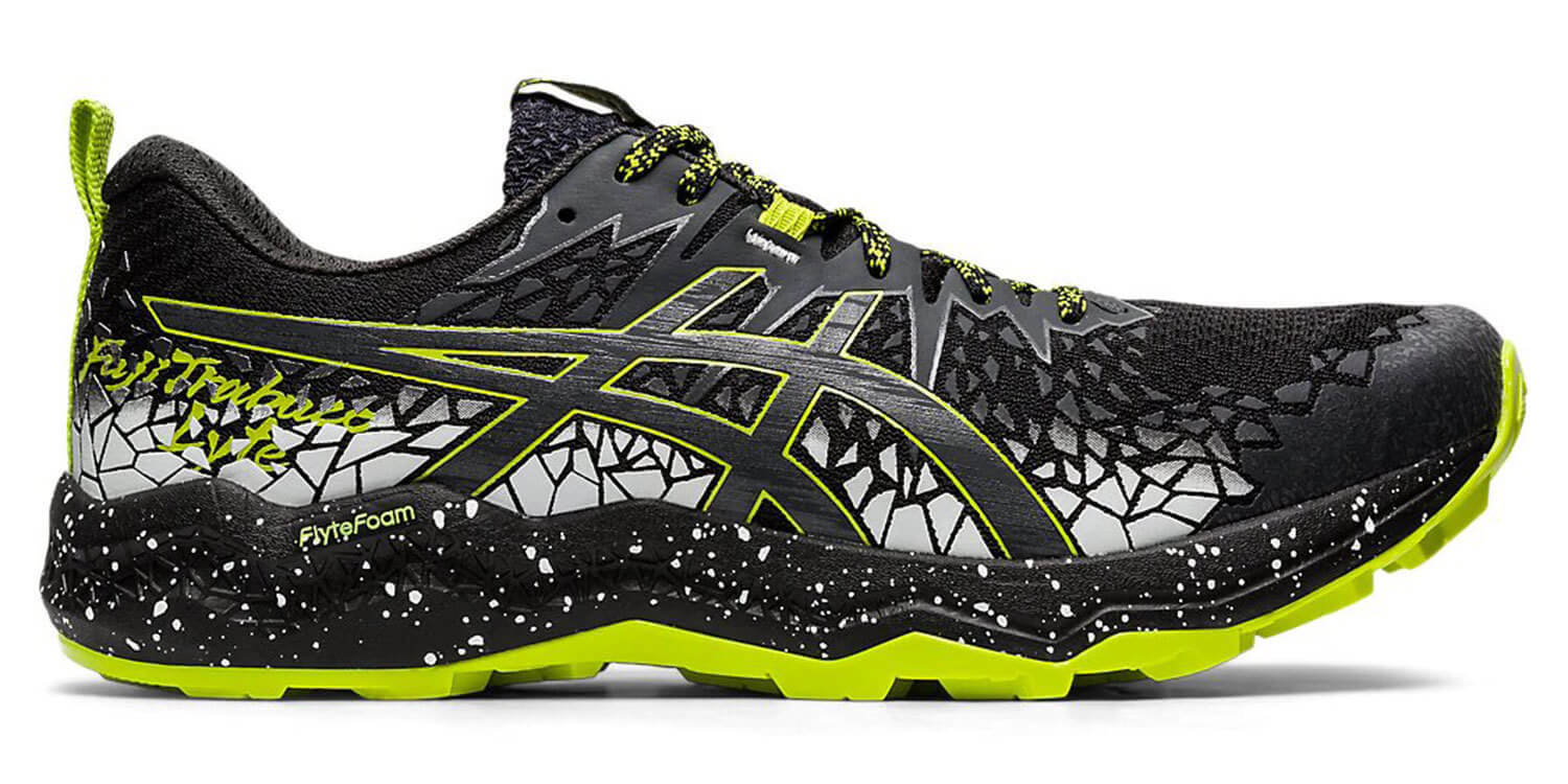 Asics Fujitrabuco Lyte кроссовки внедорожники мужские черные-зеленые (Распродажа)
