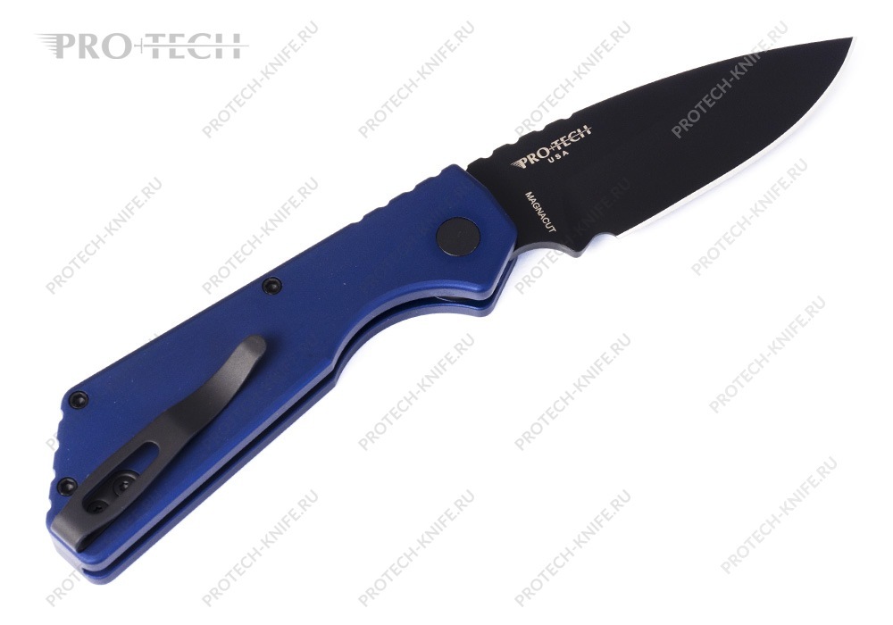Нож Pro-Tech Strider PT Plus Smooth Midnight Blue Handles Abalone Magnacut - фотография 