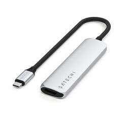 USB-хаб Satechi 4-в-1 USB-C Slim Multiport Adapter 4K, серебряный