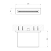 Gessi Rettangolo 20293#299 Каскадный излив для душа настенный, для монтажа с удаленным управлением (не входит в комплект), цвет: черный