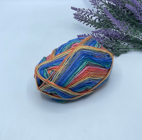Stock Arcobaleno 300-500м/100 гр. 75% Меринос 25%Полиамид , Мультиколор, 40450