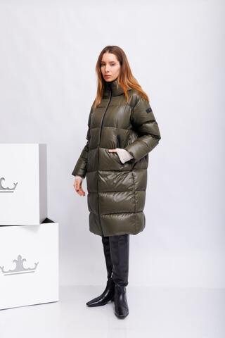 Peuterey Пуховик длинный теплый с контрастными деталями