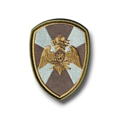 Шеврон Герб Росгвардии Нарукавный Полевой / Олива С Песочной Вышивкой