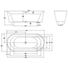 BelBagno BB40-1700-MARINE Отдельностоящая акриловая ванна в комплекте со сливом-переливом, цвет: белый