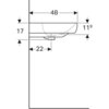 Geberit Smyle 500.248.01.1 Раковина, 70x48см, белый