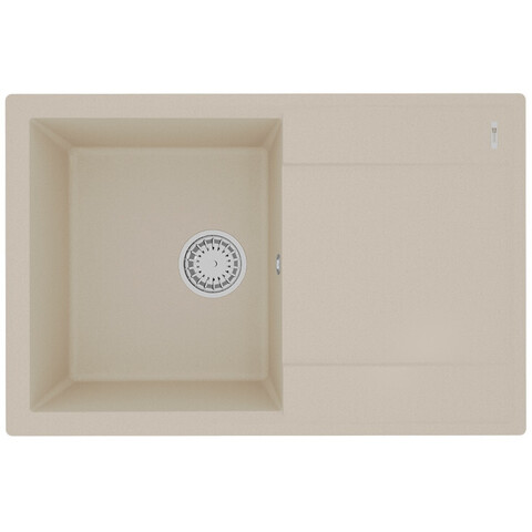 Lemark Imandra 9910026 Кухонная мойка 760 врезная прямоугольная с крылом из кварцгранита цвет: Бежевый