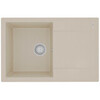 Lemark Imandra 9910026 Кухонная мойка 760 врезная прямоугольная с крылом из кварцгранита цвет: Бежевый