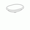 Geberit VariForm 500.758.01.2 Раковина с установкой под столешницу эллиптичекой формы, 55х40 см, без отв. под смеситель, без отв. перелива