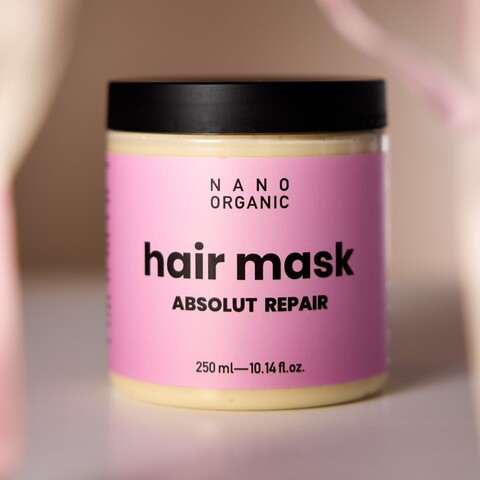 Маска - реконструктор для поврежденных волос с церамидами и 18-МЭА Absolut Repair | Nano Organic