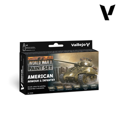Model Color Set: WW II American Armour & Infantry (6)