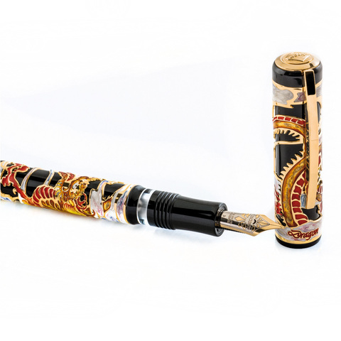 Перьевая ручка Visconti Dragon 2012 LE Black and Red GT (Vs-648-02F)