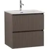 BelBagno UNO-MINI-500-2C-SO-СO База под раковину подвесная с фрезерованными ручками по всей длине фасада с двумя выкатн. ящ., Бежевый Мат.,500x395x608