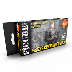 Набор красок AK interactive Panzer Crew Black Uniforms Set 3G, 6 красок