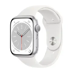 Умные часы Apple Watch Series 8 GPS, 45mm, Aluminium Case with Sport Band S/M, Silver (Серебристый)
