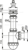 Alcaplast A441-DN50/40 Cифон для мойки c нержавеющей peшeткой ?70